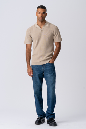 George Stickad Polo - Beige