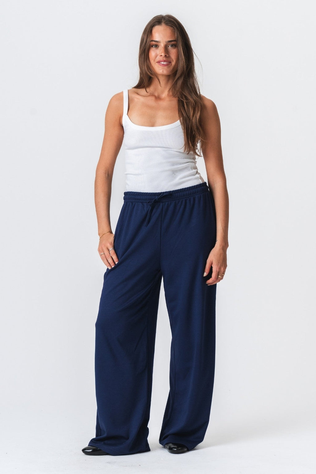 Leah Loose Pants - Mörk Navy