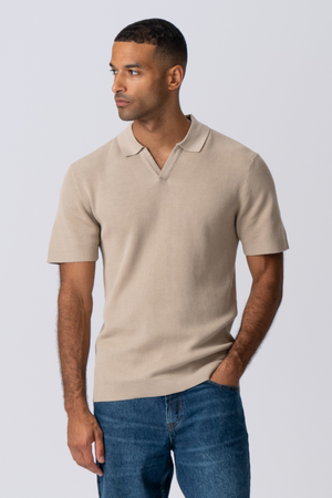 George Stickad Polo - Beige