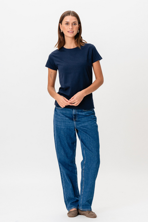 Basic Tee - Marinblå