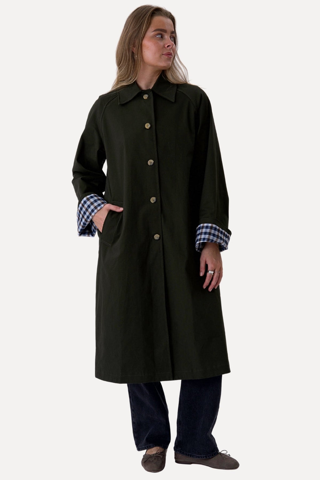 Livia Trenchcoat - Olivgrön