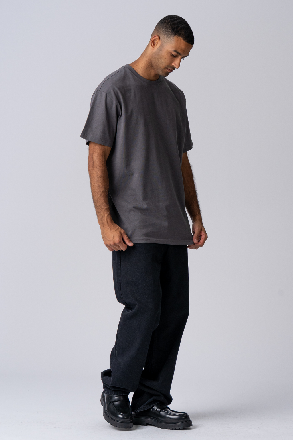 Heavy Oversized T-shirt - Mörkgrå