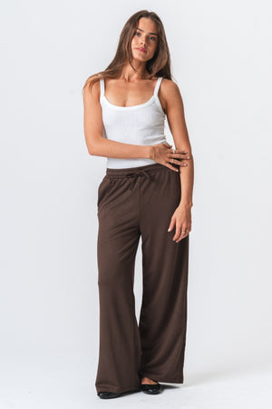 Leah Loose Pants - Brun