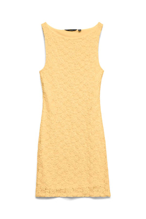 Dolly Boat Neck Kort Klänning - Golden Haze