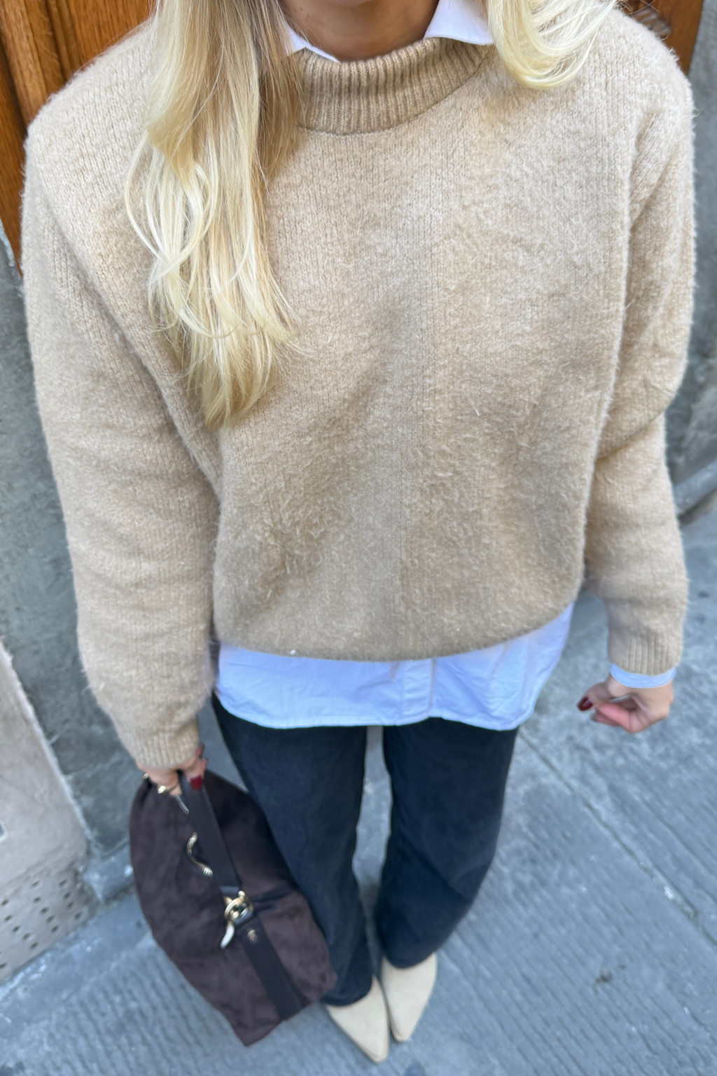 Hazel Stickad Tröja - Ecru