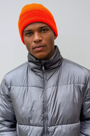 Stickad mössa - Orange