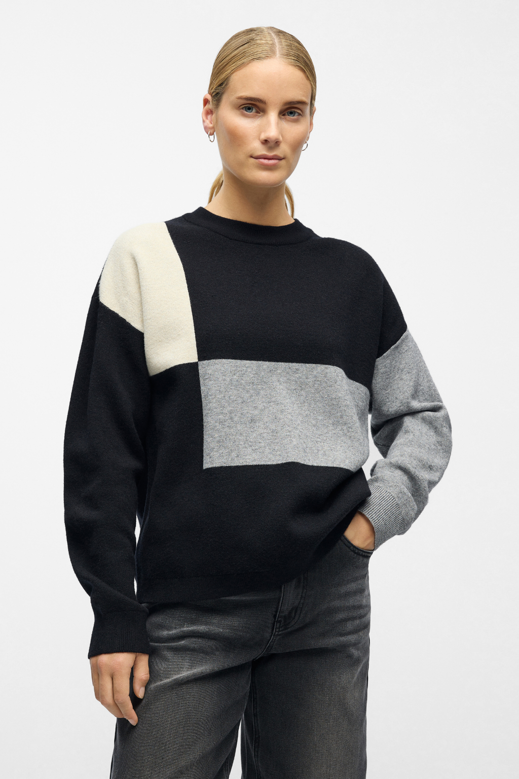 Ray Knit Pullover - Svart Sandshell