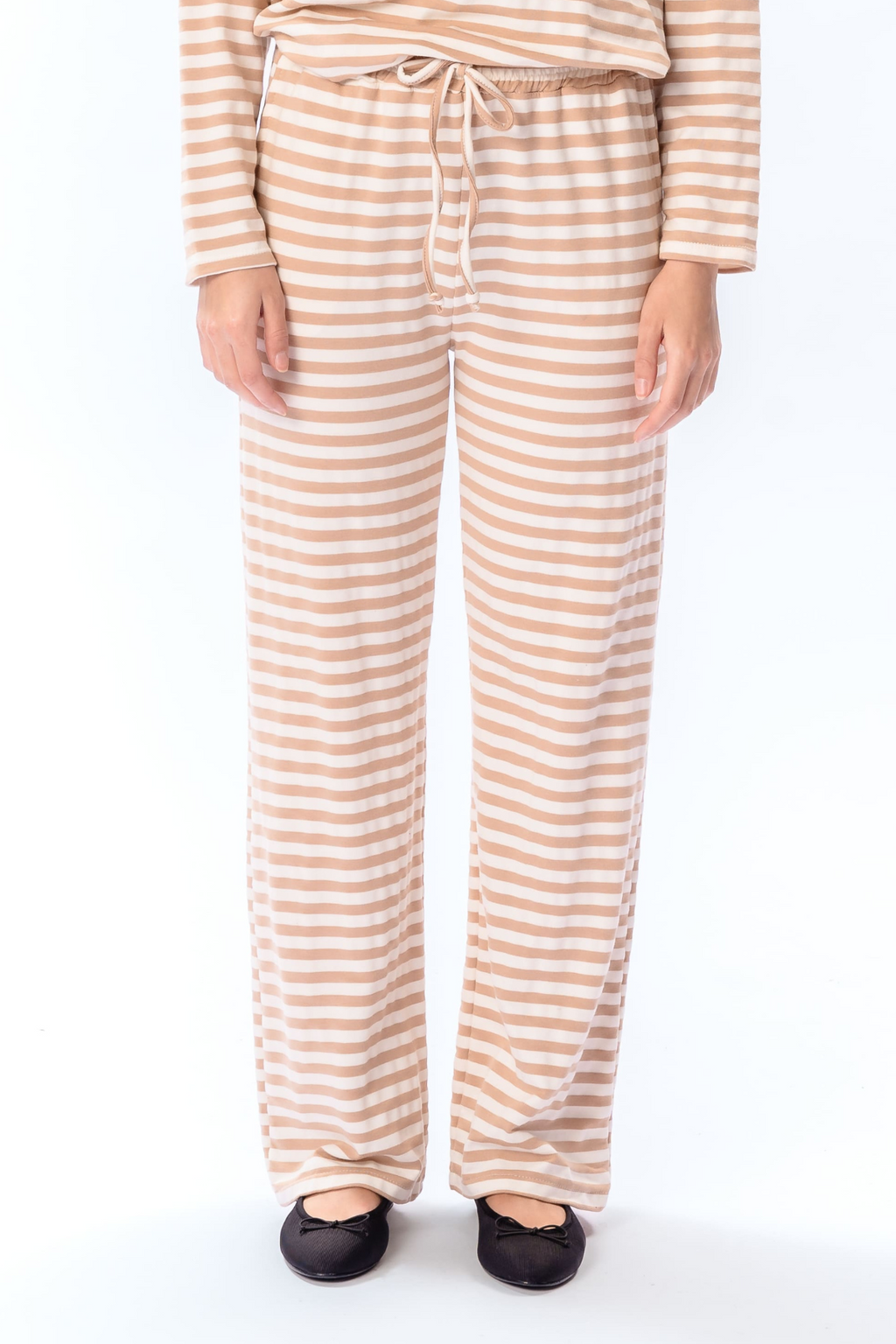 Randiga Byxor - Beige
