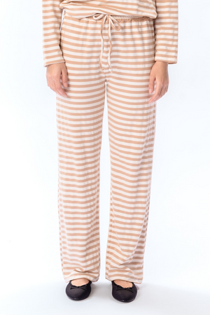 Randiga Byxor - Beige