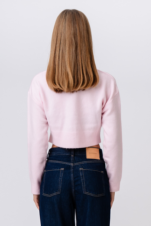 Kenya Kort Stickad Tröja - Rosa