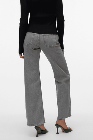 Alexis Lågmidjade Jeans i Denim - Ljusgrå Denim