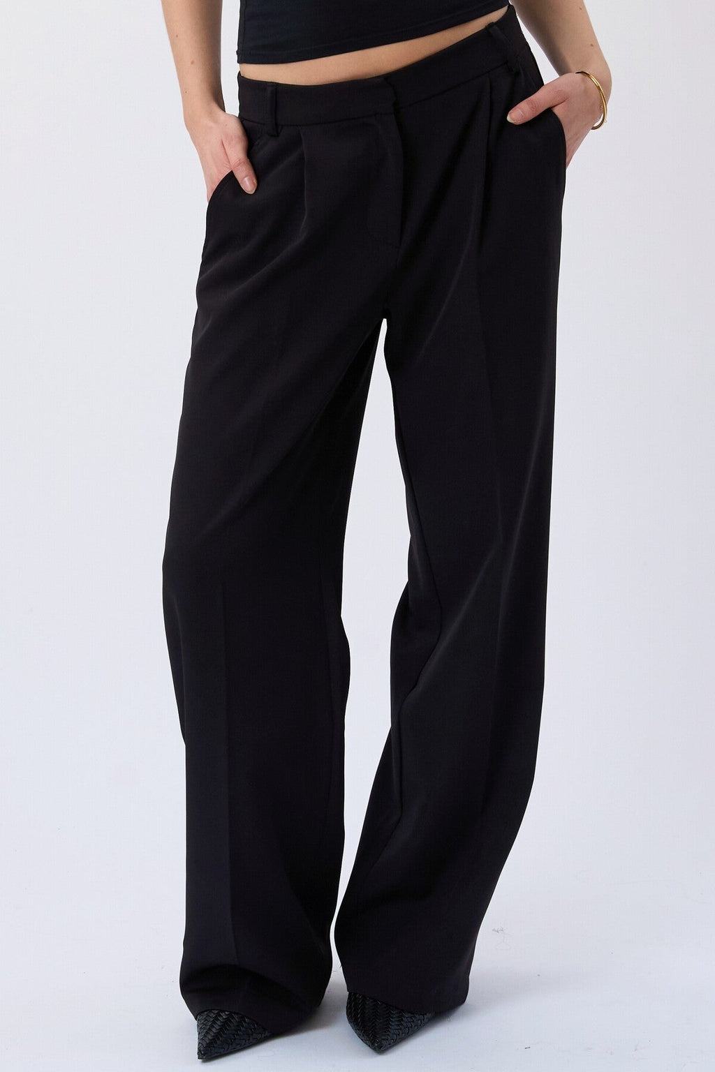 Mila Wide Pants - Svart