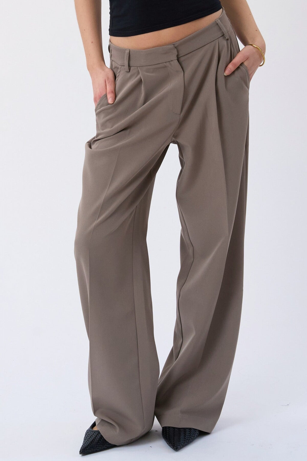 Mila Wide Pants - Brun
