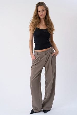 Mila Wide Pants - Brun