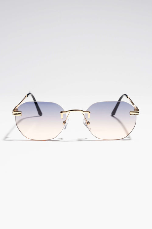 Raven Sunglasses - Guld/Blå