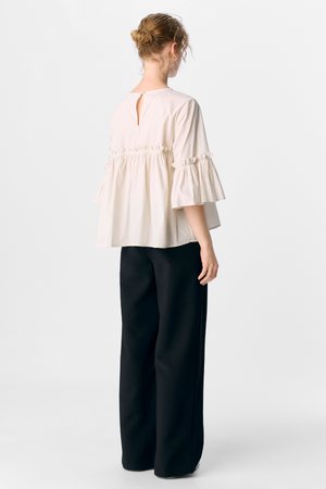 Hope Neck Top - Vit Sand