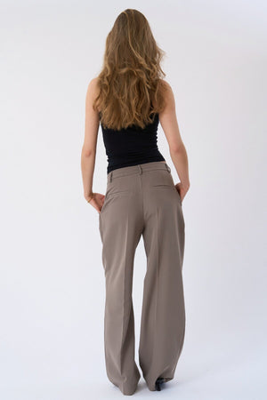 Mila Wide Pants - Brun