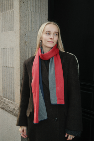 Scarf - Röd / Vit / Blå