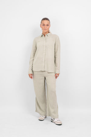 Tokyo Linen Pants - Desert Sage