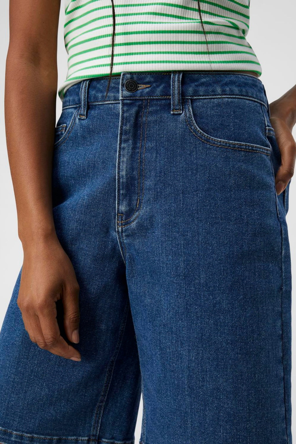 Carol Denim Shorts - Mellanblå Denim