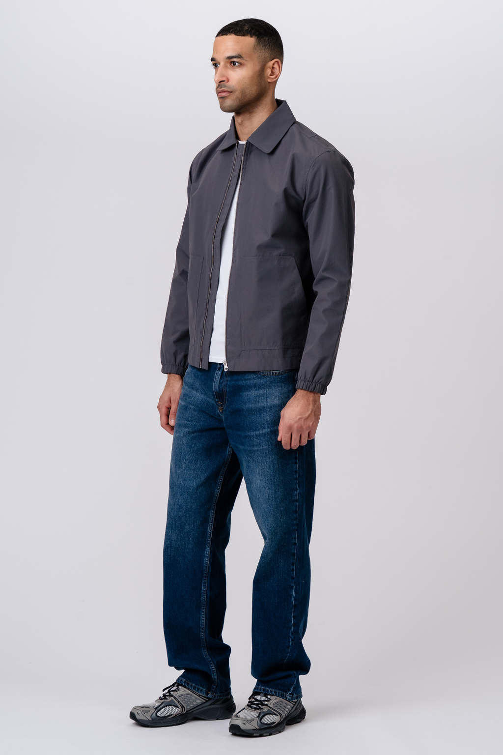 Short Zip Jacket - Grå