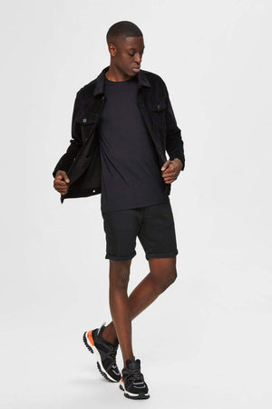 Performance Denim Shorts - Svart