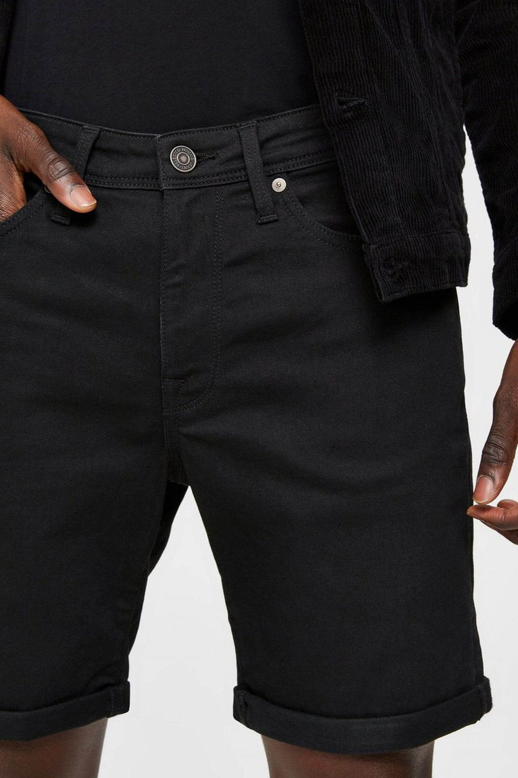 Performance Denim Shorts - Svart