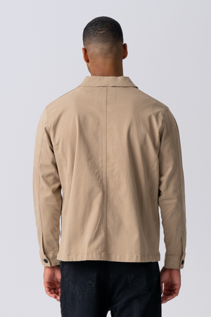Twill Overshirt - Mörk Sand