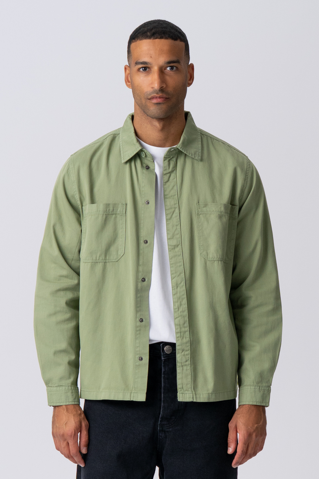 Alex Skjorta Regular Fit - Ljus Oliv