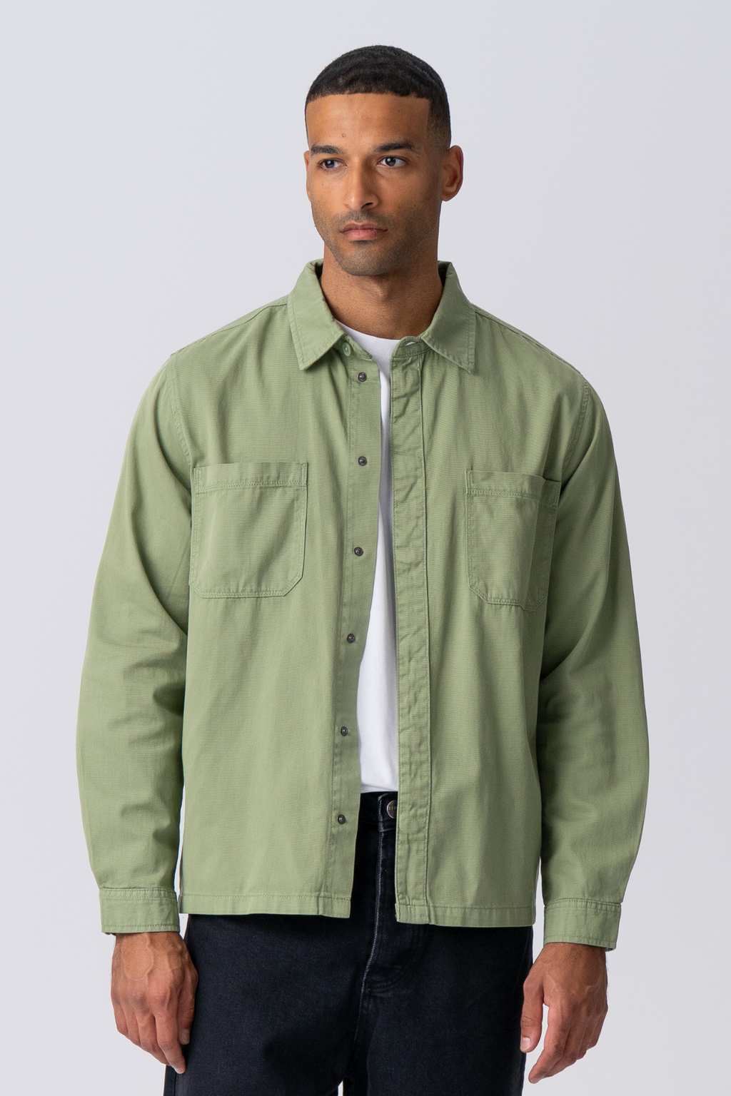 Alex Skjorta Regular Fit - Ljus Oliv
