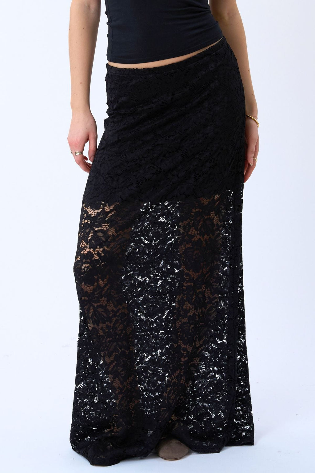 Amara Lace Maxikjol - Svart