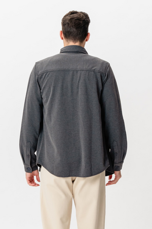 Performance Regular Overshirt - Kolgrå