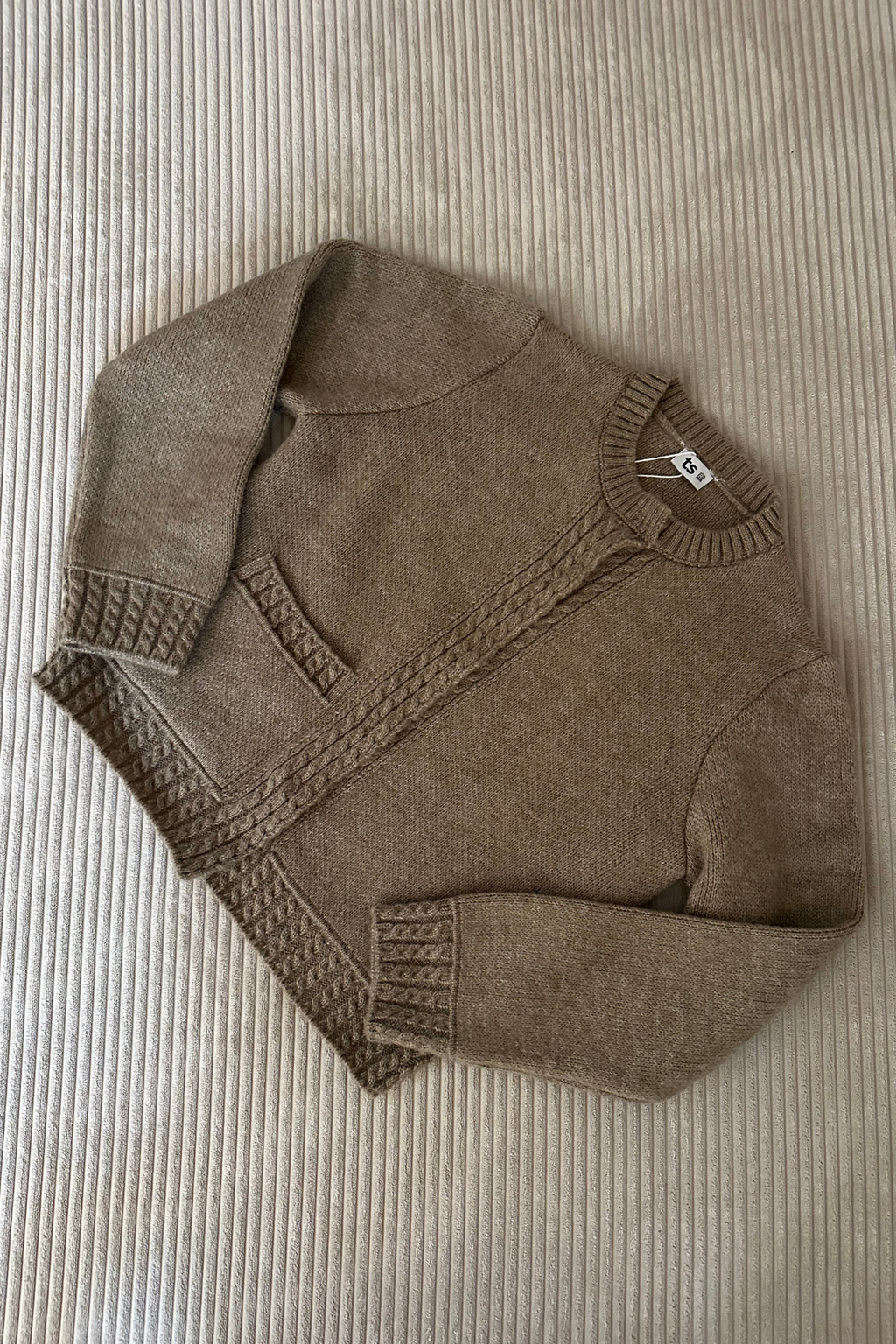 Emilie Stickad Cardigan - Brun