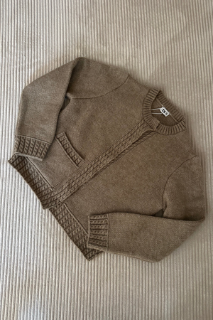 Emilie Stickad Cardigan - Brun