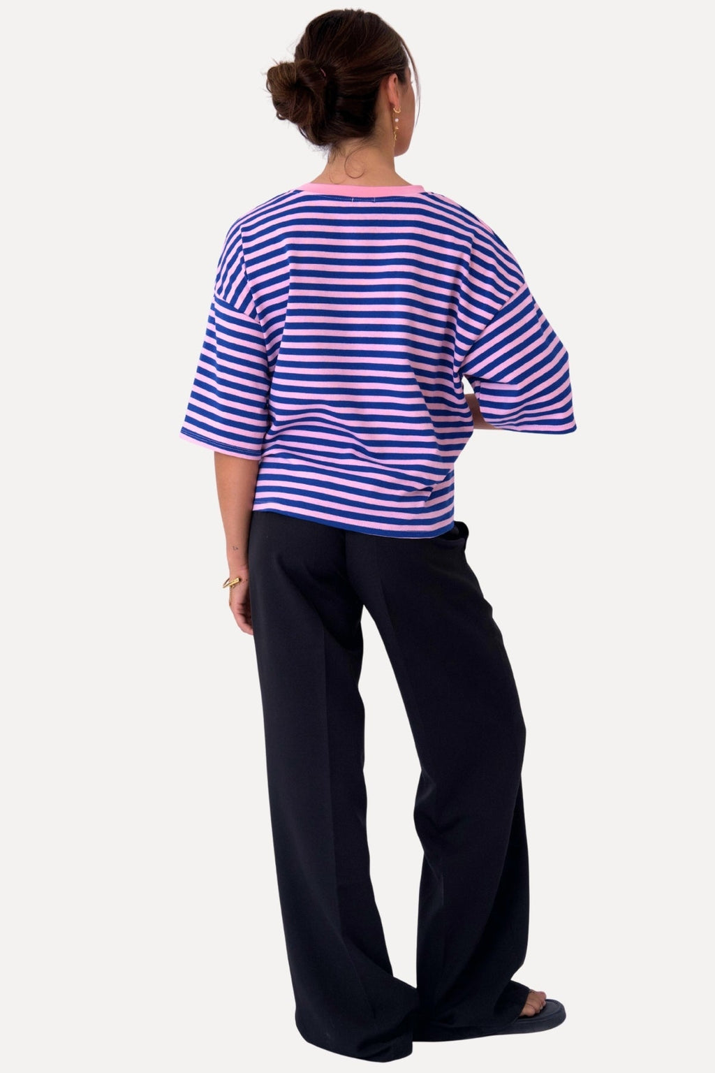 Zoe T-shirt - Blå/Ljusrosa