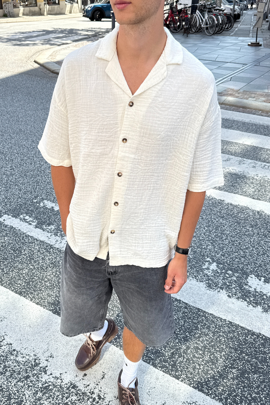 Kortärmad Skjorta - Vit