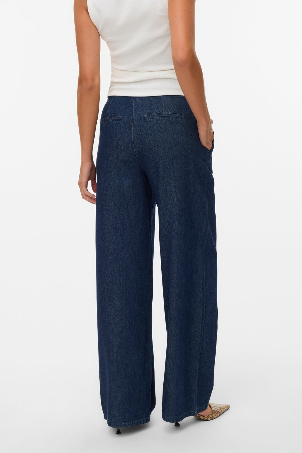 Rae Wide Jeans - Mörkblå Denim