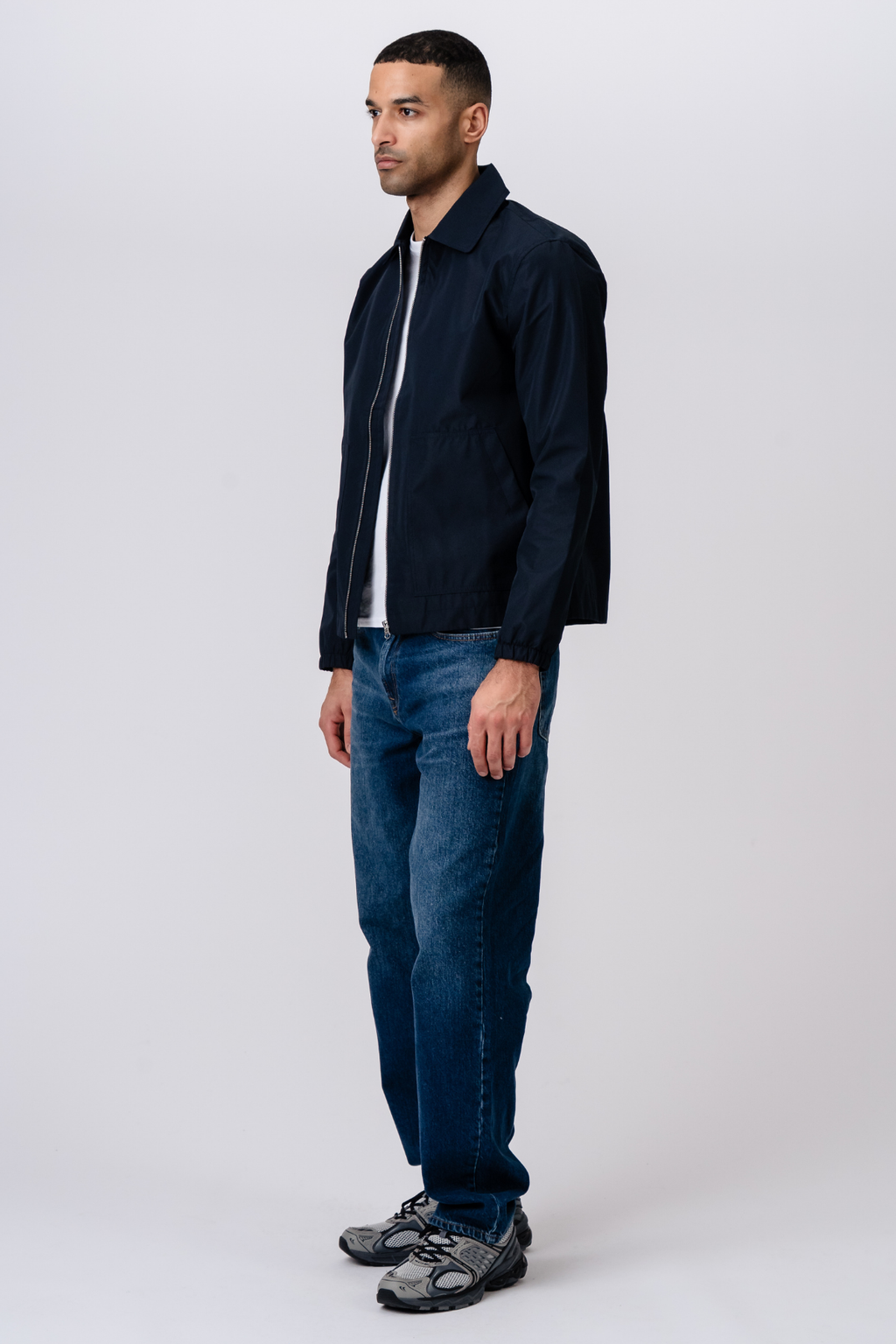 Short Zip Jacket - Navy