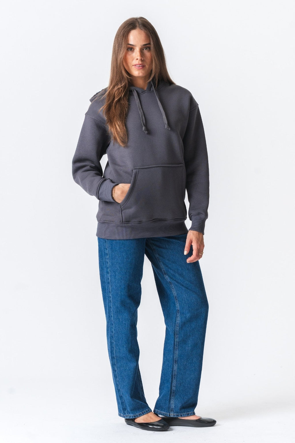 Stella Oversized Hoodie - Mörkgrå