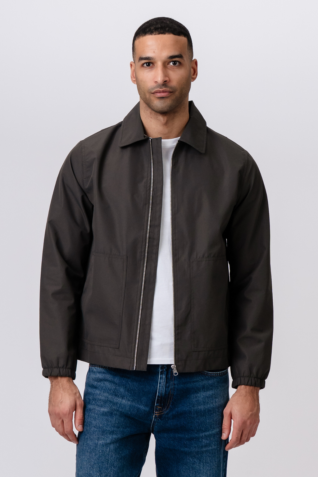 Short Zip Jacka - Mörkgrön