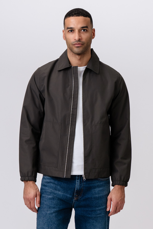 Short Zip Jacka - Mörkgrön