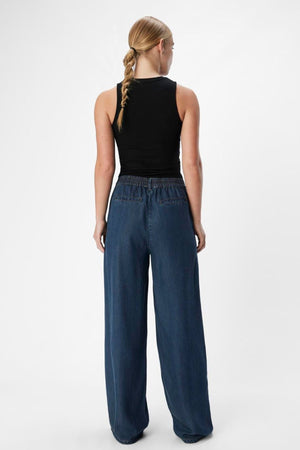 Frame Lisa Wide Pants - Mörkblå Denim