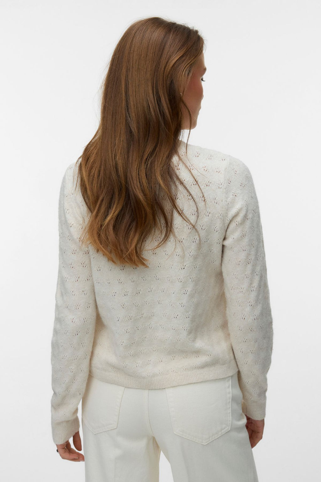 Vero Moda Doffy Stitch Ls O-Neck Cardigan - Birch Melange