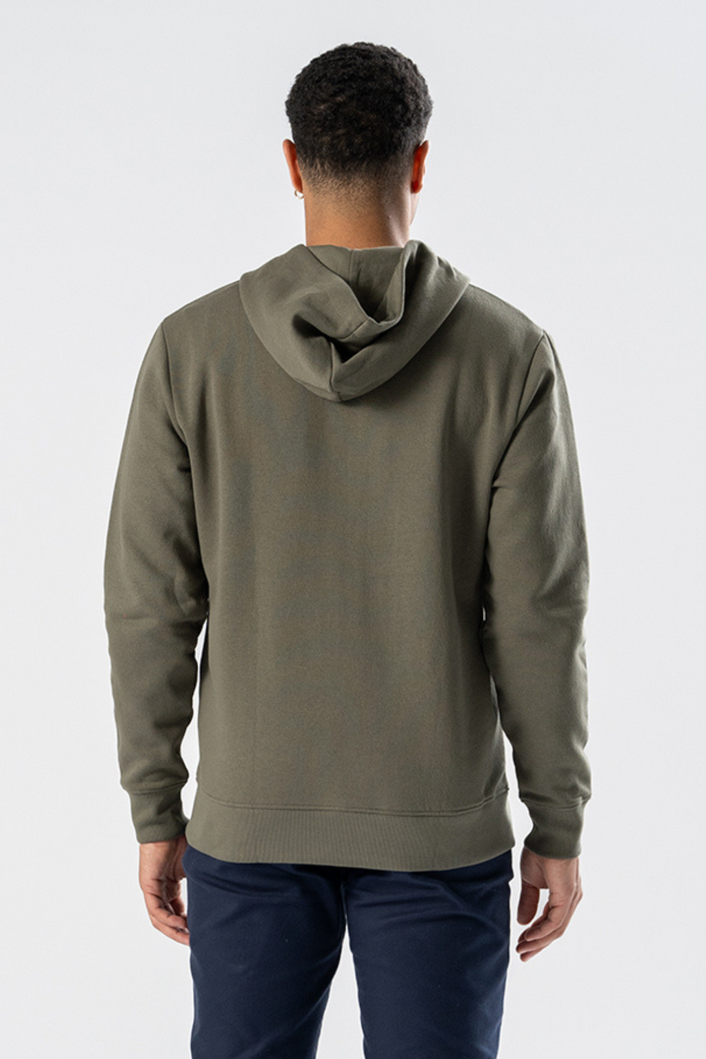 Zip Hoodie - Armégrön
