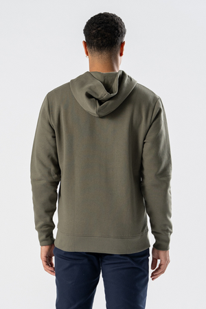 Zip Hoodie - Armégrön