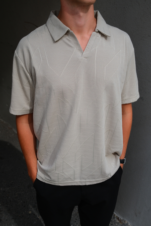 Atlas Texturerad Pikétröja - Khaki