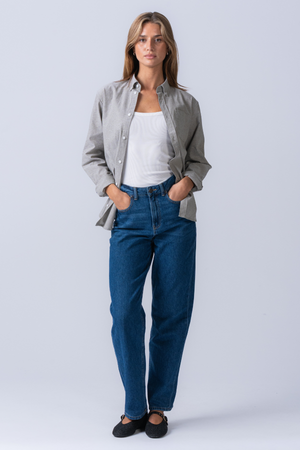 Boyfriend Oxfordskjorta - Grå