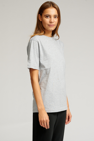 Oversized Tee - Grå Melerad