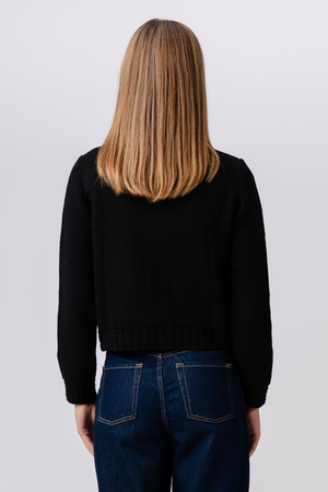 Emilie Stickad Cardigan - Svart