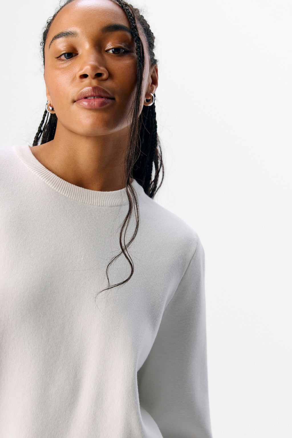 Reynard Rundhalsad Tröja - Cloud Dancer